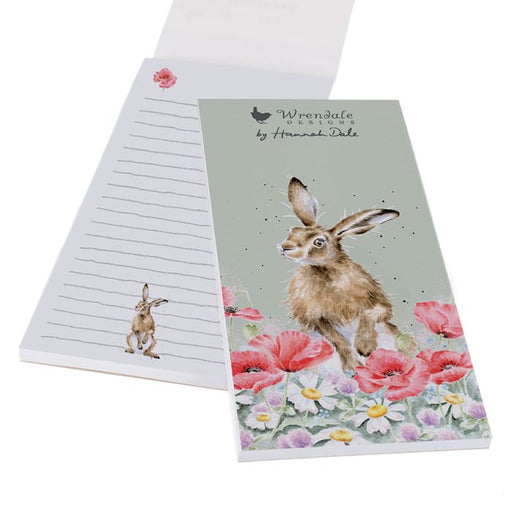 Wrendale Magnetic Notepad Field Of Flowers (Hare) - Bear Country Kitchen
