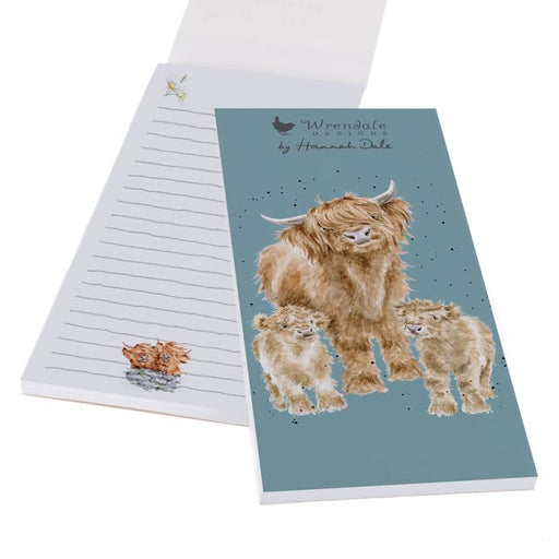 Wrendale Magnetic Notepad Highland Wishes (Cow) - Bear Country Kitchen