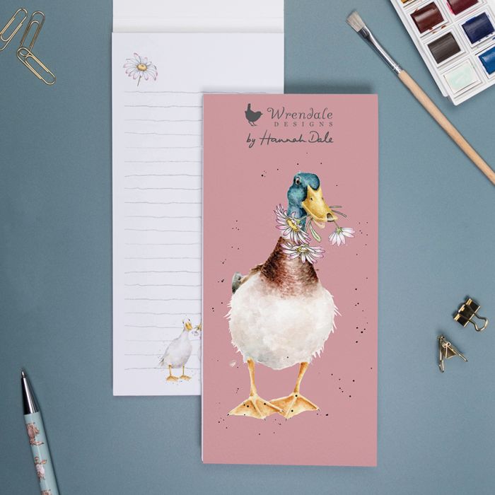Wrendale Magnetic Notepad Duck Daisy Goes By - Bear Country Kitchen