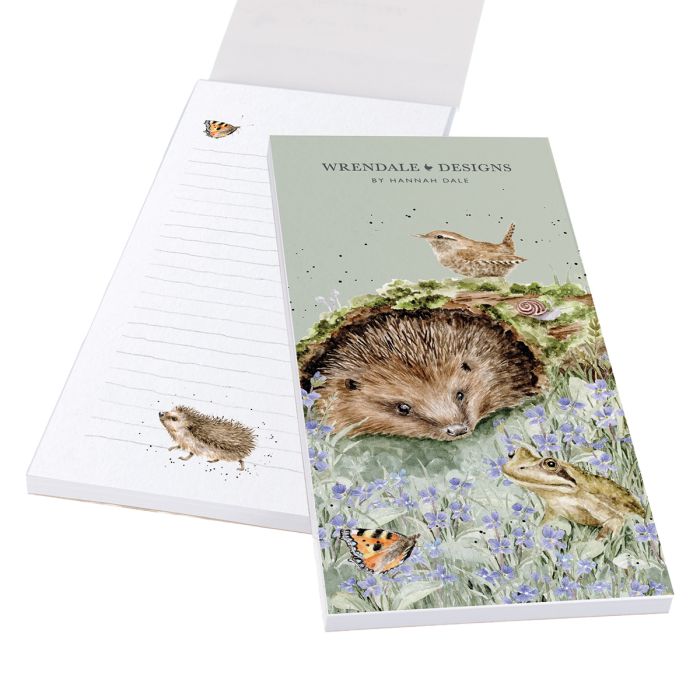 Wrendale Magnetic Notepad The Wild Patch (Hedgehog)