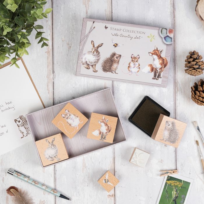 Wrendale Ink Stamp Set The Country Set - Bear Country Kitchen