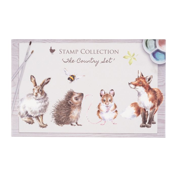 Wrendale Ink Stamp Set The Country Set - Bear Country Kitchen