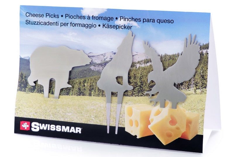 Swissmar Set Of 3 Cheese Picks Wilderness - Bear Country Kitchen