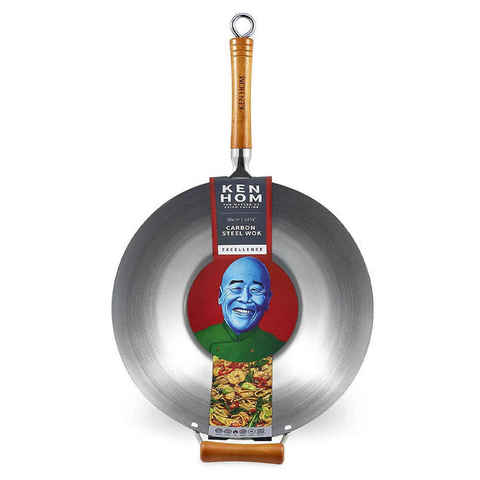 Ken Hom 14" Carbon Steel Wok - Bear Country Kitchen