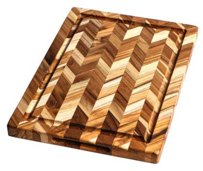 Teakhaus Herring Cutting Board Handgrip & Juice Canal  14x10x0.9" - Bear Country Kitchen