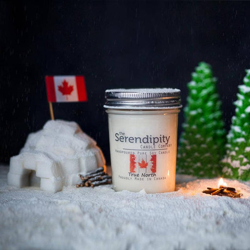 The Serendipity Soy Candle Company 8 Oz Mason Jar Candle True North - Bear Country Kitchen