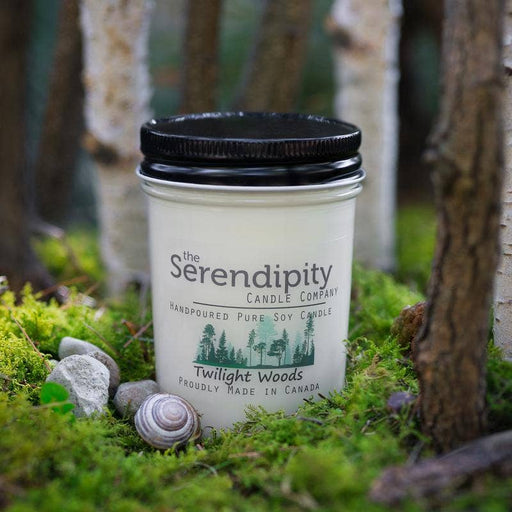 The Serendipity Soy Candle Company 8 oz Mason Jar Candle Twilight Woods - Bear Country Kitchen