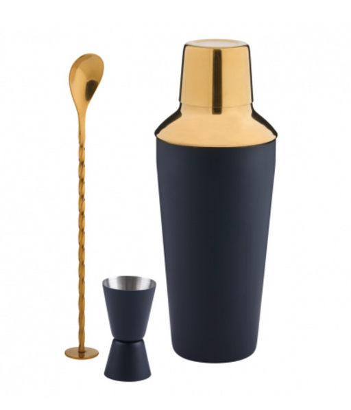 Trudeau Mixology Set Of 3 Black & Gold - Bear Country Kitchen