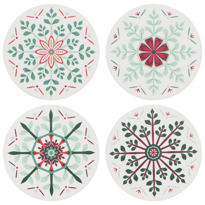 Danica Now Designs Soak Up Coaster Set Of 4 Good Tidings - Bear Country Kitchen