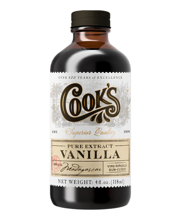 Cook's Pure Madagascar Extract Vanilla 4oz - Bear Country Kitchen