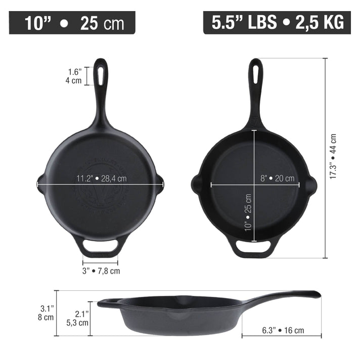 Victoria Cast Iron Skillet 10" - Bear Country Kitchen