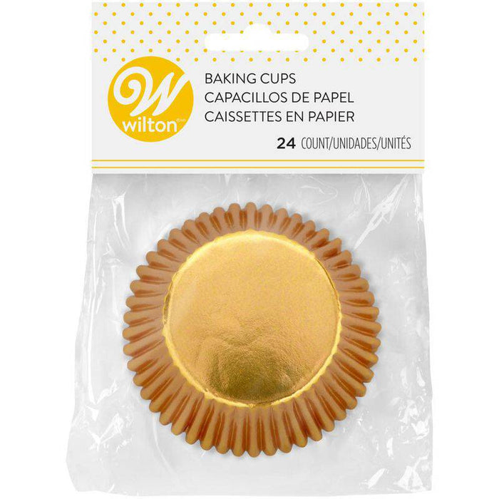 Wilton Standard Baking Cups - Gold Foil 24 ct - Bear Country Kitchen