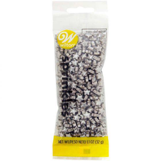 Wilton Sprinkles Pouch Silver Stars - Bear Country Kitchen