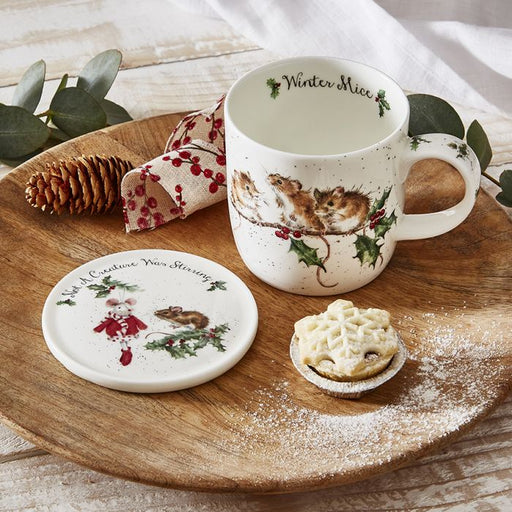 Wrendale Mug & Coaster Set Winter Mice - Bear Country Kitchen