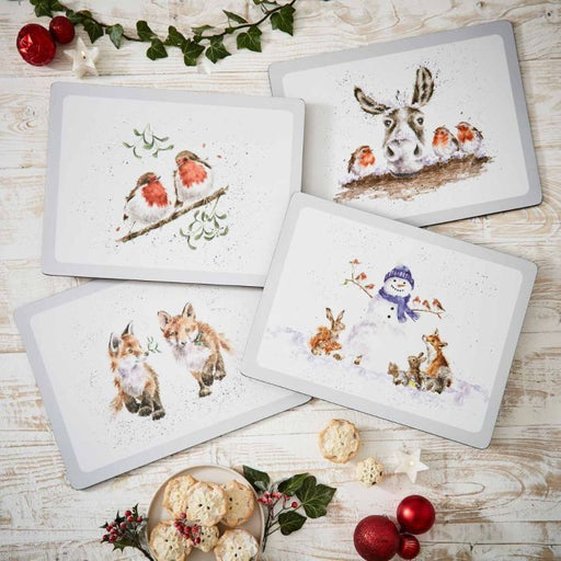 Pimpernel Placemats Set Of 4 Christmas Animals - Bear Country Kitchen