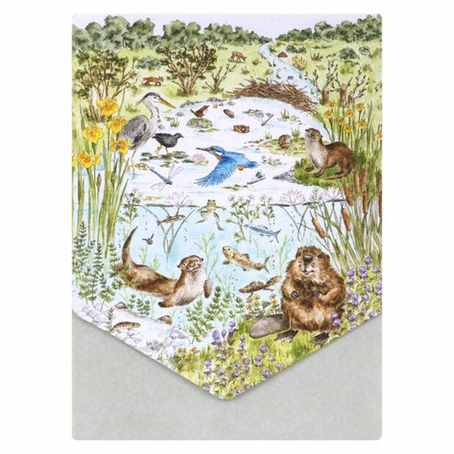 Wrendale Card Pack Of 8 The Riverbank - Bear Country Kitchen