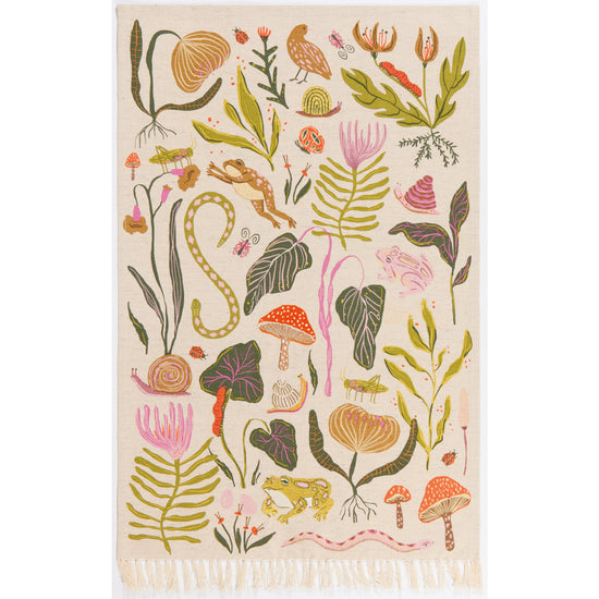 Danica Studio Embroidered Dishtowel Gardenland - Bear Country Kitchen