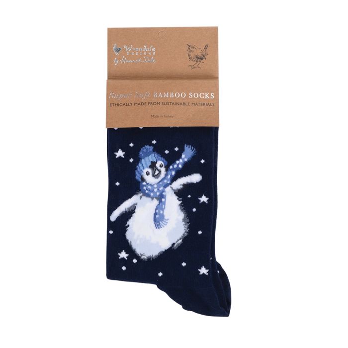 Wrendale Womens Bamboo Sock Winter Wonderland (Penguin)
