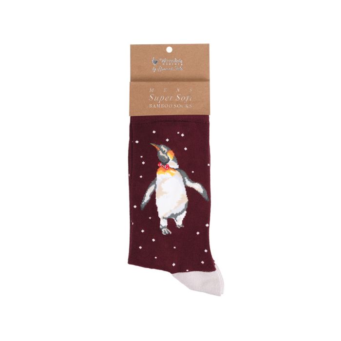 Wrendale Mens Bamboo Sock King Penguin - Bear Country Kitchen