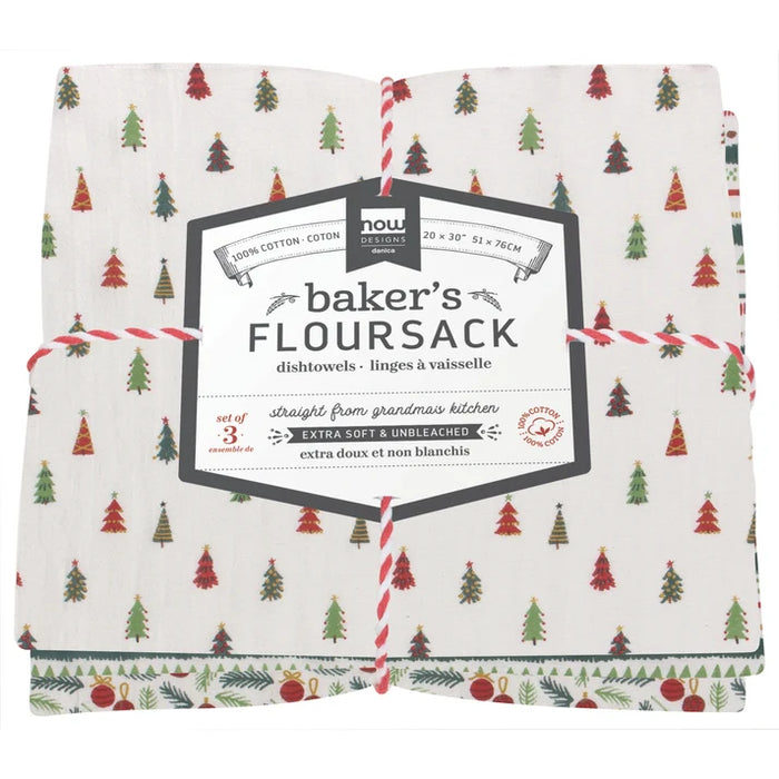 Danica Now Designs Set of 3 Floursack Merry & Bright