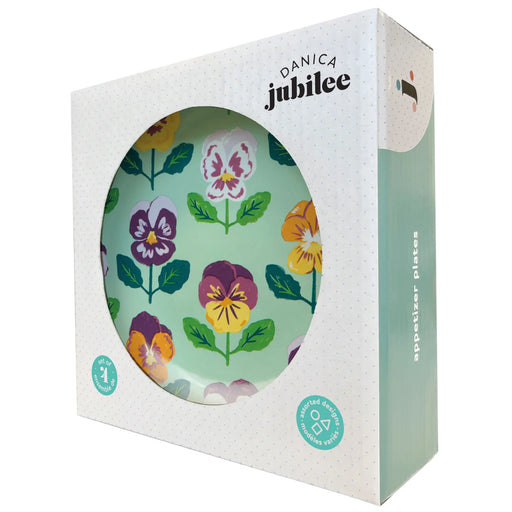 Danica Jubilee Appetizer Plate Set Of 4 Pansy Assorted - Bear Country Kitchen