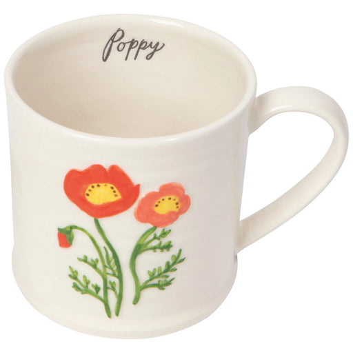 Danica Floral Embossed Mug Poppy - Bear Country Kitchen