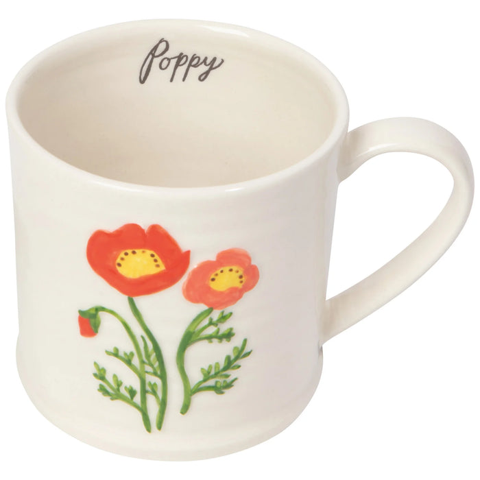 Danica Floral Embossed Mug Poppy - Bear Country Kitchen